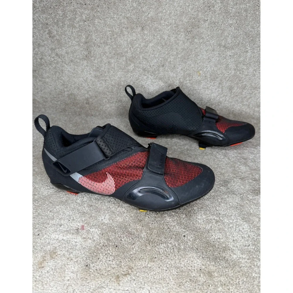 Nike SuperRep Cycle Shoes Mens 10.5 Black Red Excellent CW2191-008 Indoor Bike